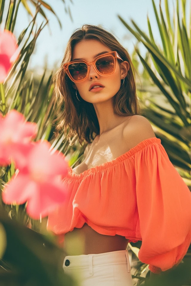 Bright Coral Tops for Sunny Summer Days - photo 6