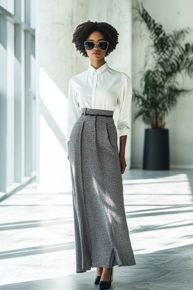 Sleek Column Skirts for Office Minimalism - photo 6