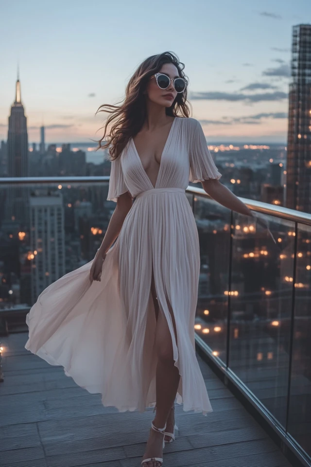 Romantic Rooftop Dinner Dresses with Flowy Silhouettes - photo 5
