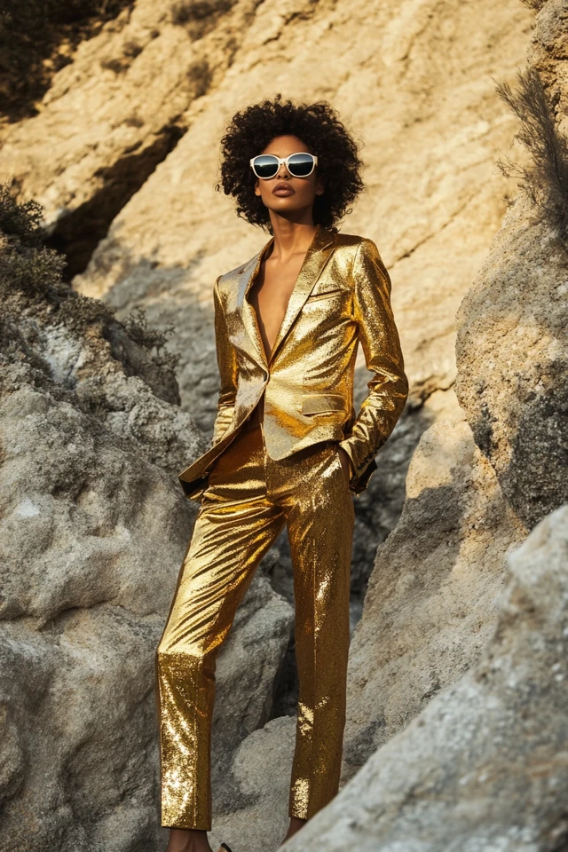 Metallic Pantsuits for New Year’s Eve Glam: Sparkle Your Way into the New Year - photo 6