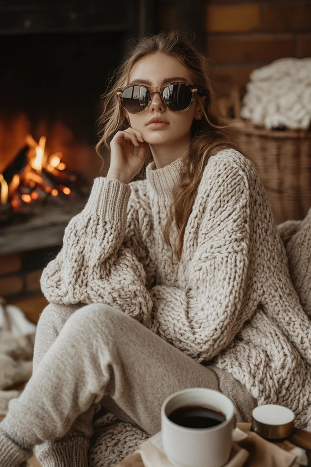 Cozy Fireside Lounge Outfits with Knitwear - photo 6