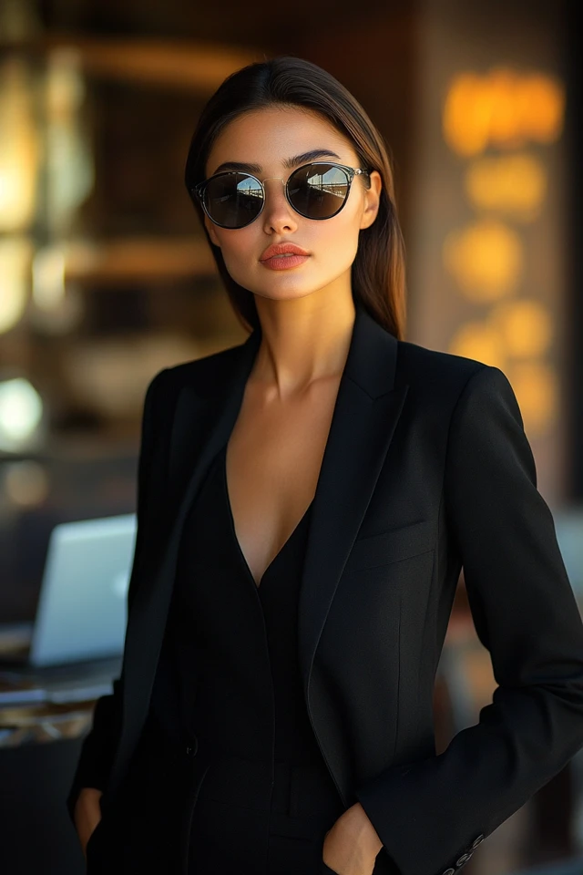 Fitted Black Blazers for Professional Wear - photo 6