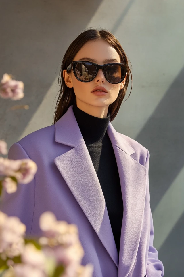 Soft Lilac and Charcoal Grey in Feminine Outerwear - photo 6