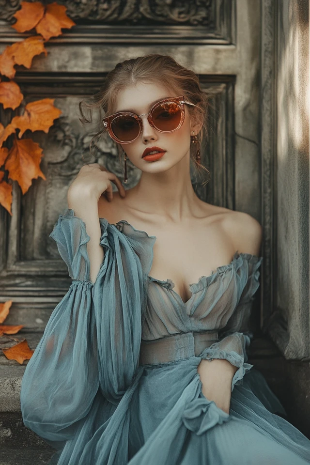 Dusty Blue and Burnt Orange Layers for Fall Dresses - photo 6