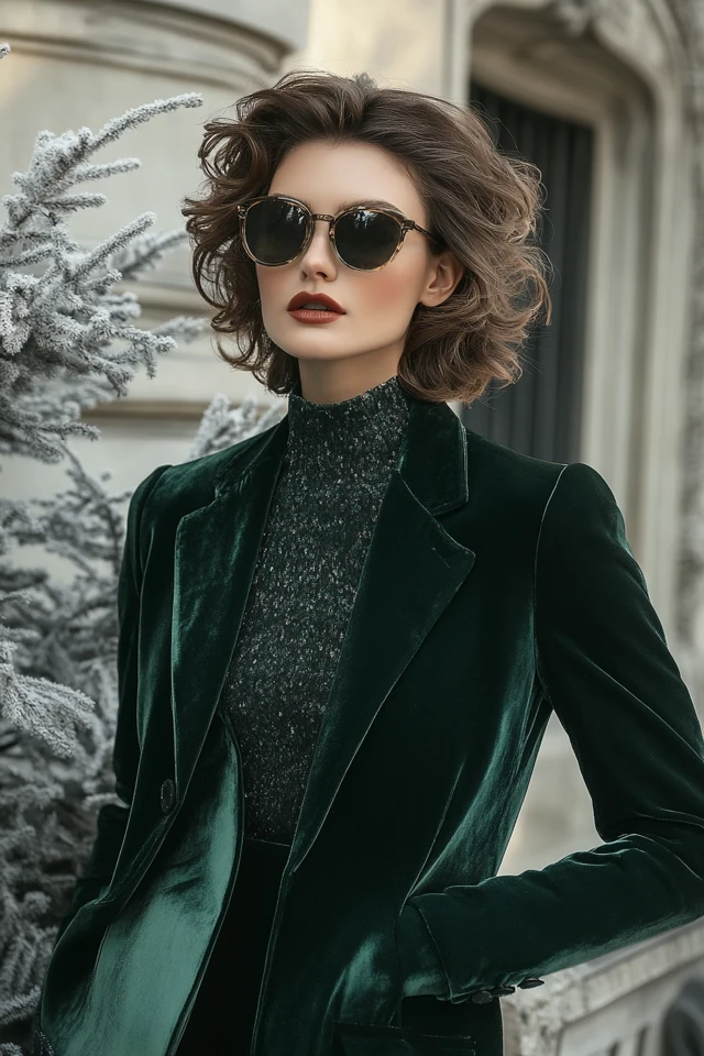 Midnight Green and Champagne: Sophisticated Outerwear Combinations - photo 6