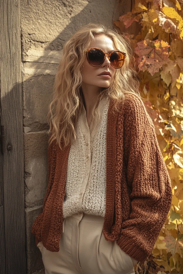 Burnt Sienna and Light Beige Combinations for Cozy Knitwear - photo 6