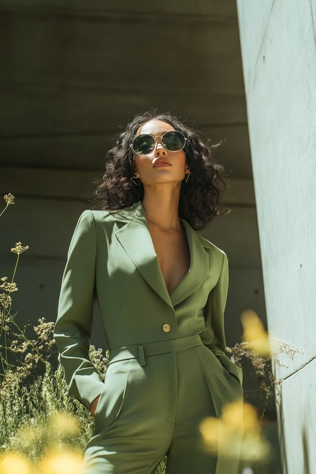Mixing Sage Green and Deep Navy for Polished Workwear - photo 6