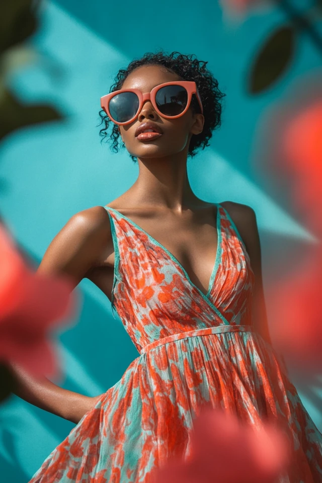 Mixing Coral and Teal in Fun Vacation Dresses - photo 6
