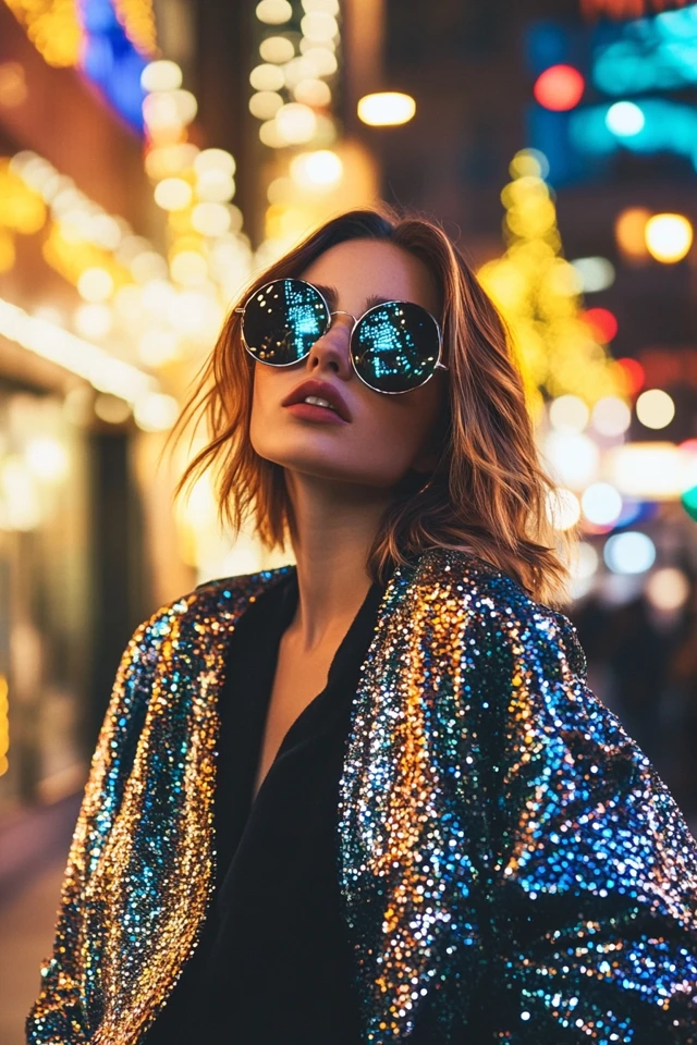 Edgy Sequin Jackets for Holiday Street Style Looks: Glam Meets Attitude - photo 3