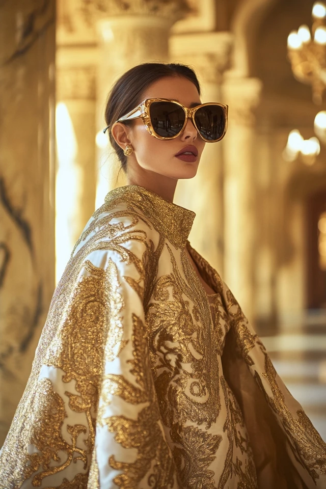 Regal Gold Capes and Dresses for Gala Entrances: Shining in Majestic Elegance - photo 3