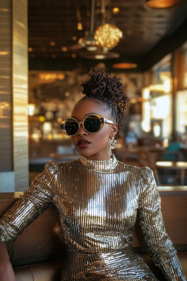 Sleek Metallic Dresses for New Year’s Day Brunches: Effortless Glamour to Start the Year Right - photo 3