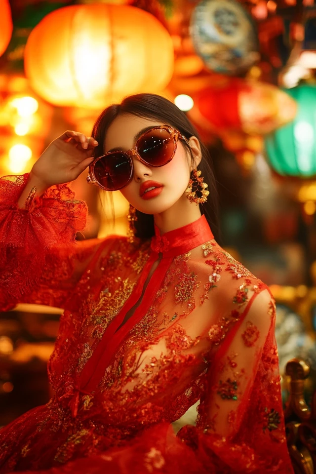 Vibrant Red Dresses for Lunar New Year Celebrations: A Bold and Auspicious Choice - photo 3
