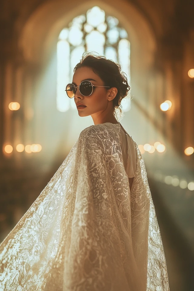 Elegant Cape Dresses for Cathedral Weddings: Timeless Sophistication Meets Modern Glamour - photo 3