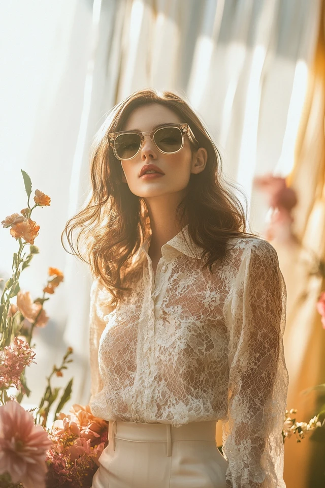 How to Combine Lace and Silk in Feminine Blouses: Timeless Elegance for Every Occasion - photo 3