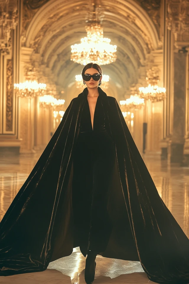 Combining Silk and Velvet for Dramatic Capes: A Luxurious Statement of Elegance - photo 3