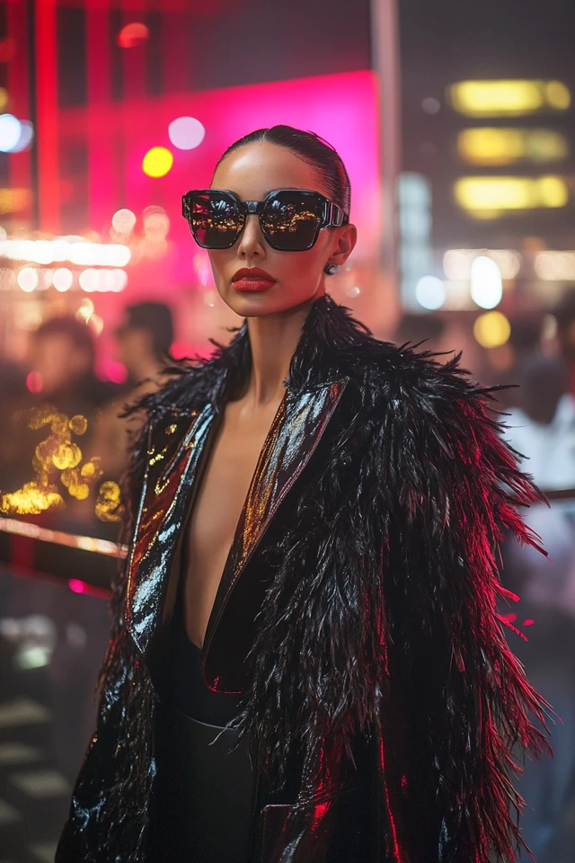 Leather and Feathers in Bold Party Coats: A Statement Piece for Every Celebration - photo 3