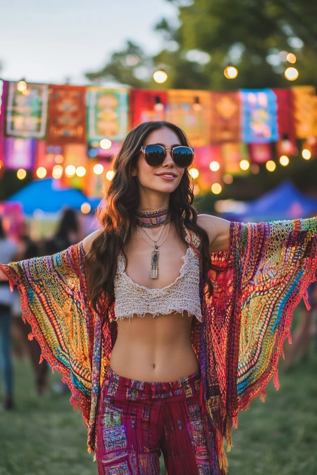 Metallics and Crochet in Unique Festival Looks - photo 3