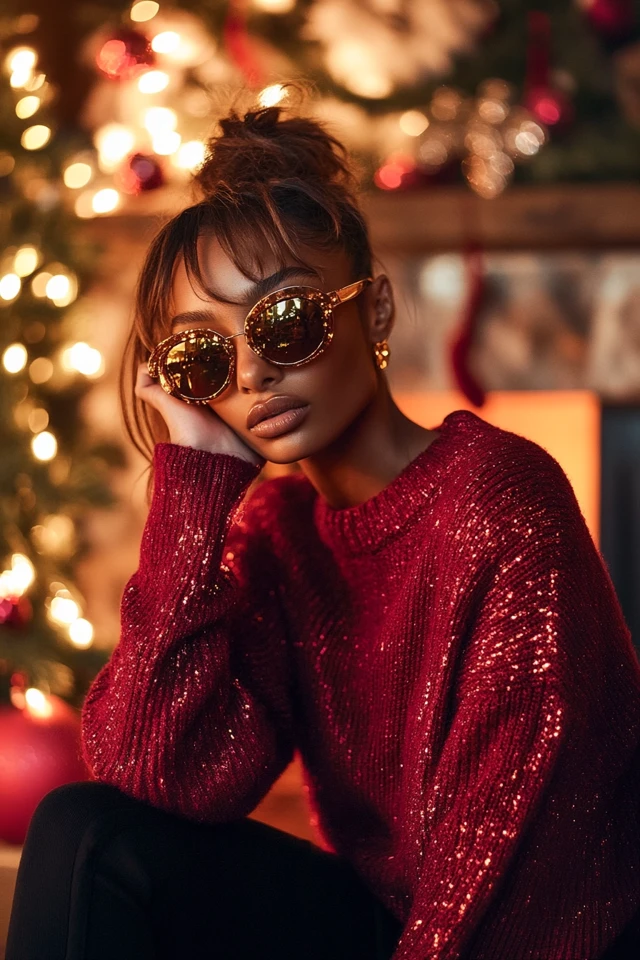 Metallics and Knits for Stylish Holiday Sweaters - photo 3
