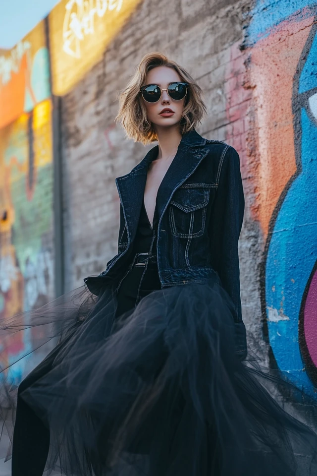 Denim and Tulle in Unique Everyday Outfits - photo 3