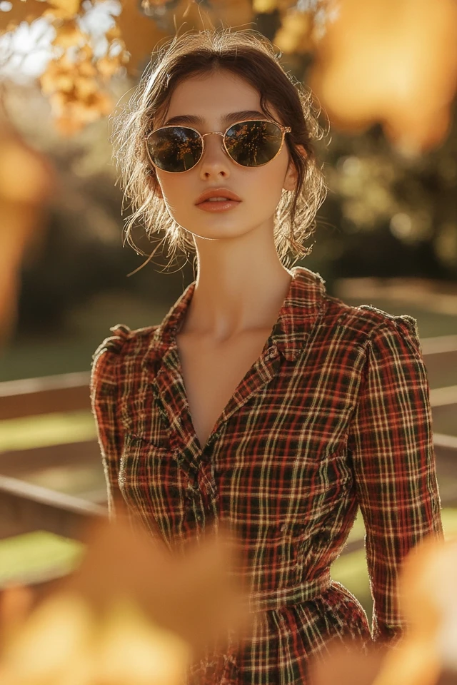 Striking Plaid Dresses for Fall Layers - photo 3