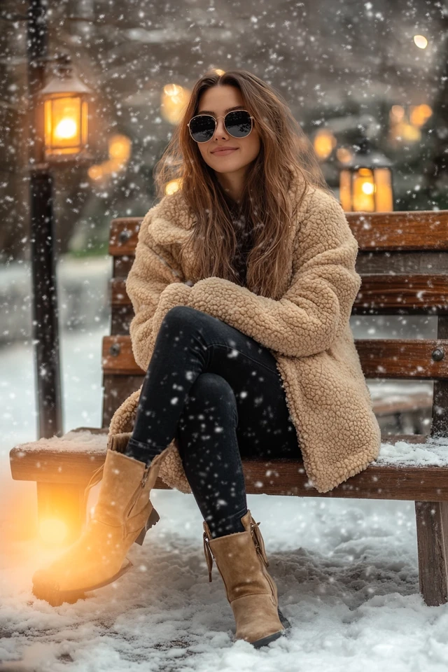 Cozy Shearling Boots for Winter Casual Wear - photo 3
