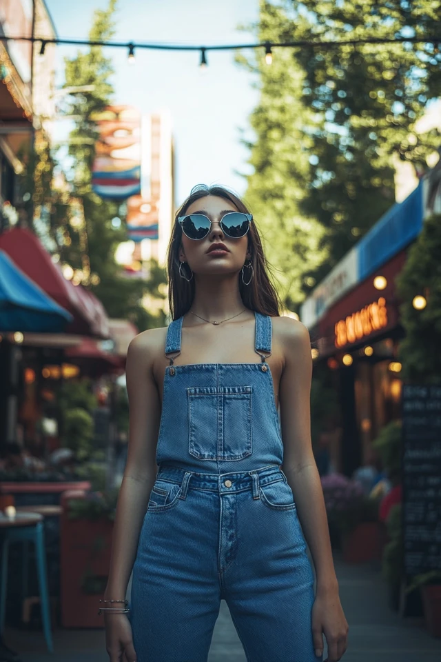Relaxed Denim Overalls for Summer Street Style - photo 3