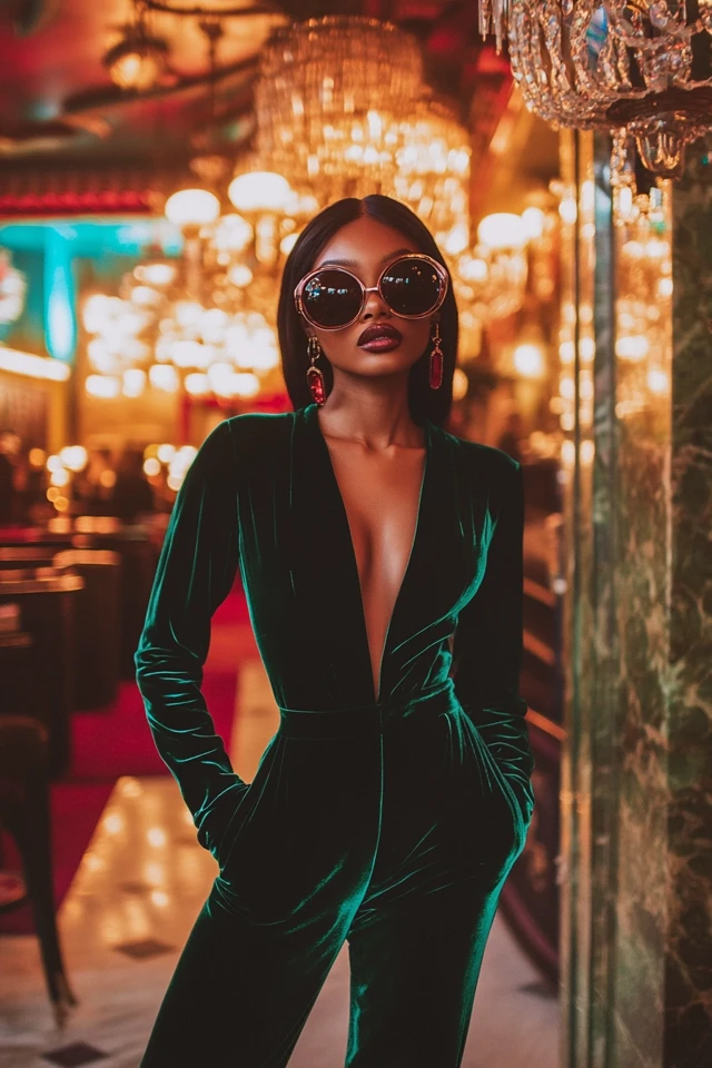 Luxe Velvet Jumpsuits for Winter Cocktail Events - photo 3