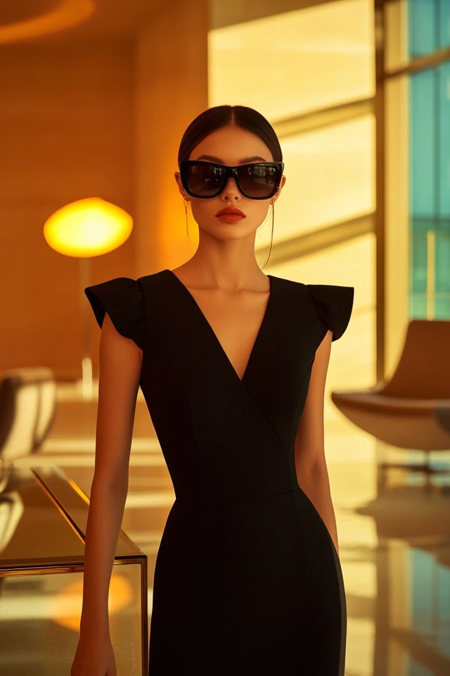 Structured Pencil Dresses with Peplum Waist - photo 3