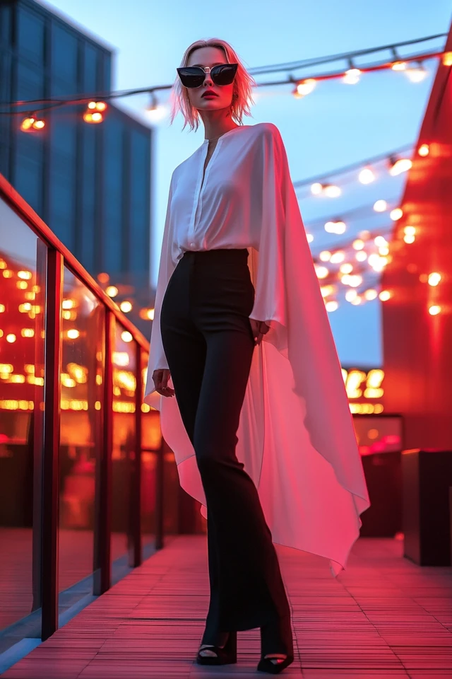 Asymmetrical Cape Blouses for Bold Style - photo 3