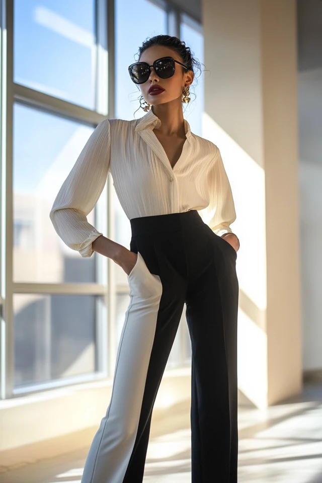 High-Rise Slim Pants with Modern Cuts: A Wardrobe Essential - photo 3