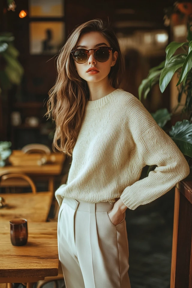 Straight-Leg Knit Pants for Comfortable Elegance: The Ultimate Blend of Style and Ease - photo 3