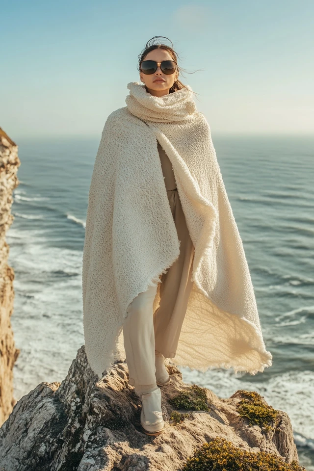 Oversized Ponchos with Sculptural Shapes: The Art of Effortless Elegance - photo 3