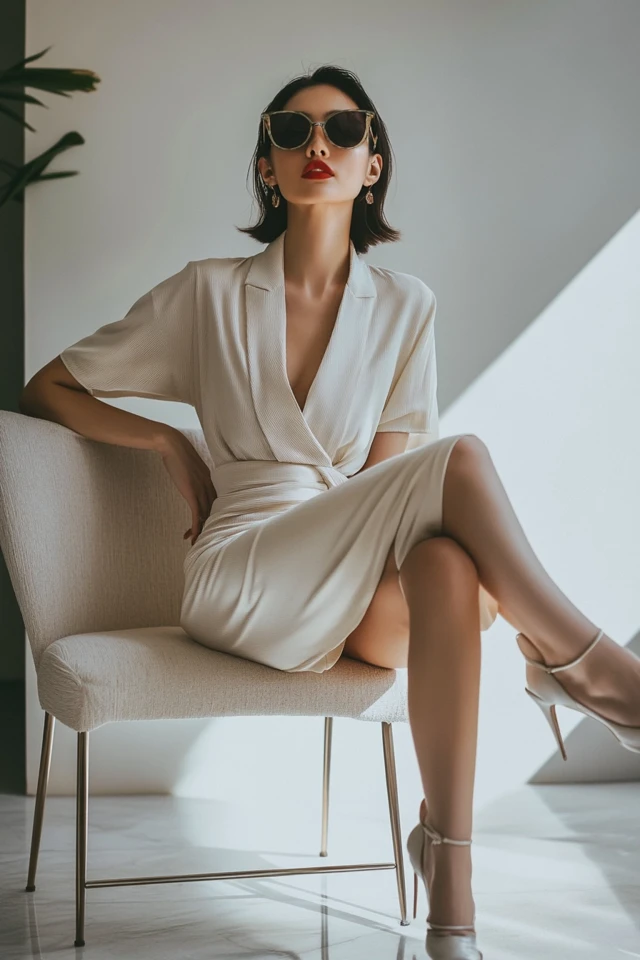 Neutral Wrap Dresses for Versatile Styling - photo 3