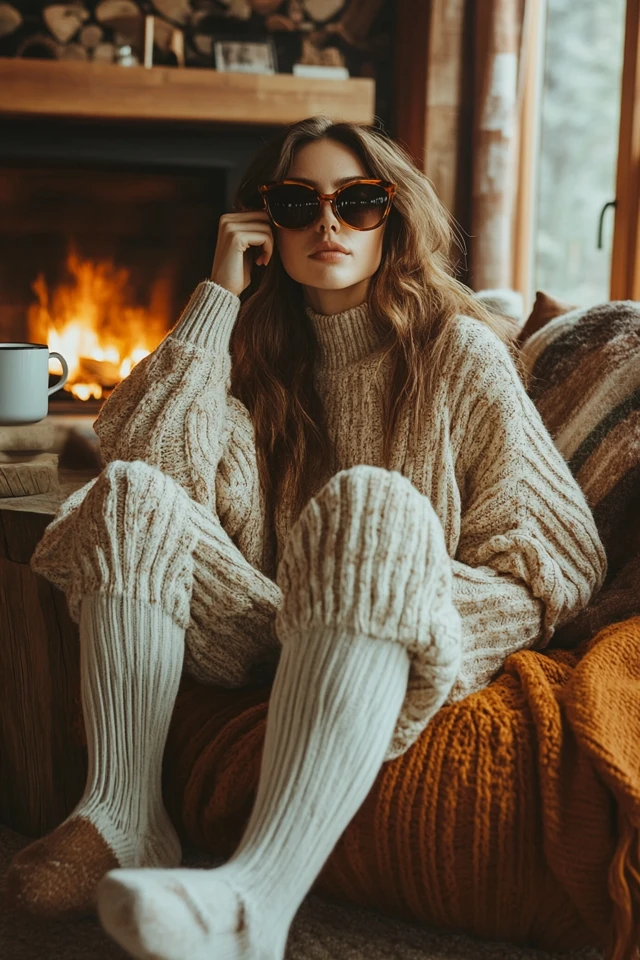 Cozy Knit Socks for Extra Warmth Indoors - photo 3