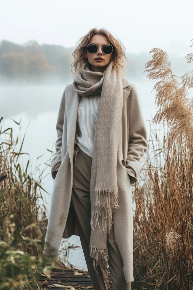 Stylish Layered Scarves for Cool Morning Walks - photo 3