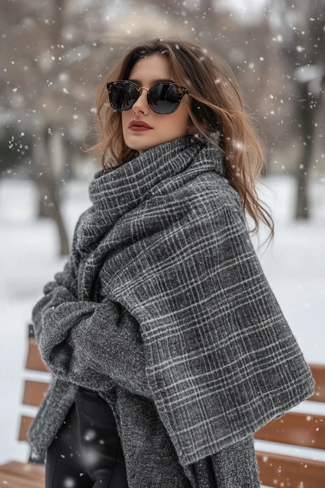 Quilted Blanket Scarves for Snowy Afternoon Walks - photo 3