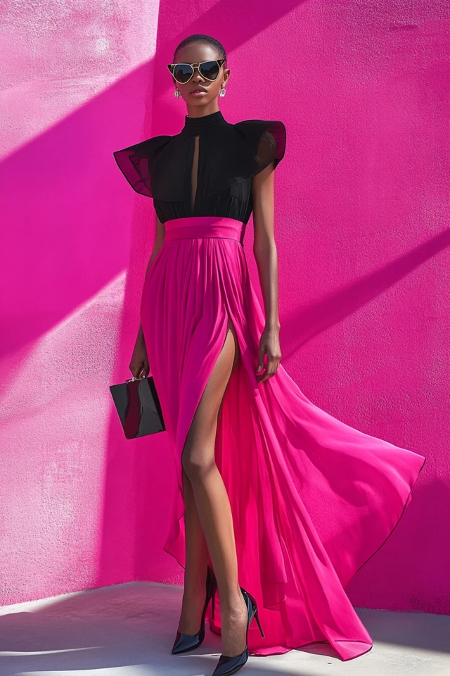 Black Dresses with Fuchsia Accents - photo 3