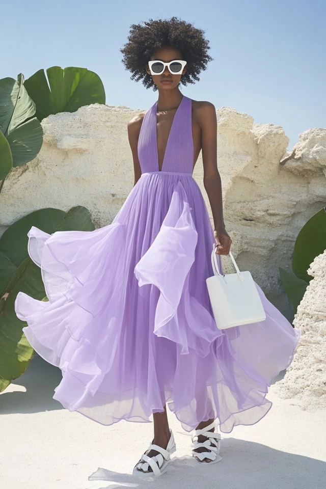 Soft Lavender and White Pairings for Chic Summer Dresses - photo 3