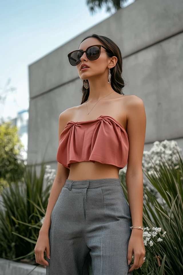 Dusty Rose and Cool Slate in Romantic Tops - photo 3