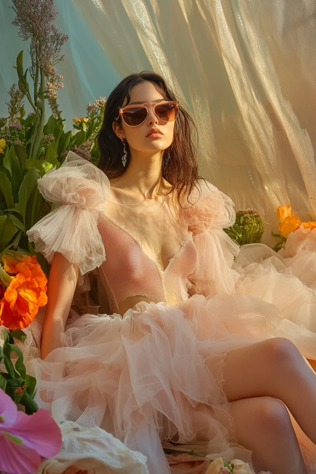 Combining Sheer Mesh and Tulle for Ethereal Dresses - photo 3
