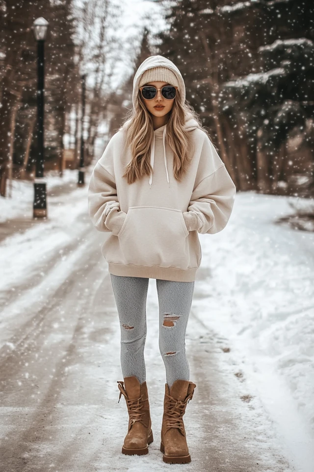 Oversized Hoodies with Boots for Winter Coziness - photo 3