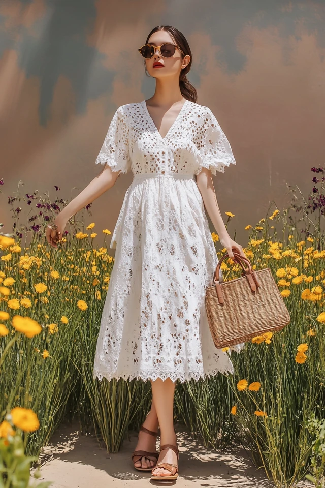 Eyelet Fabric in Feminine Spring Dresses - photo 3