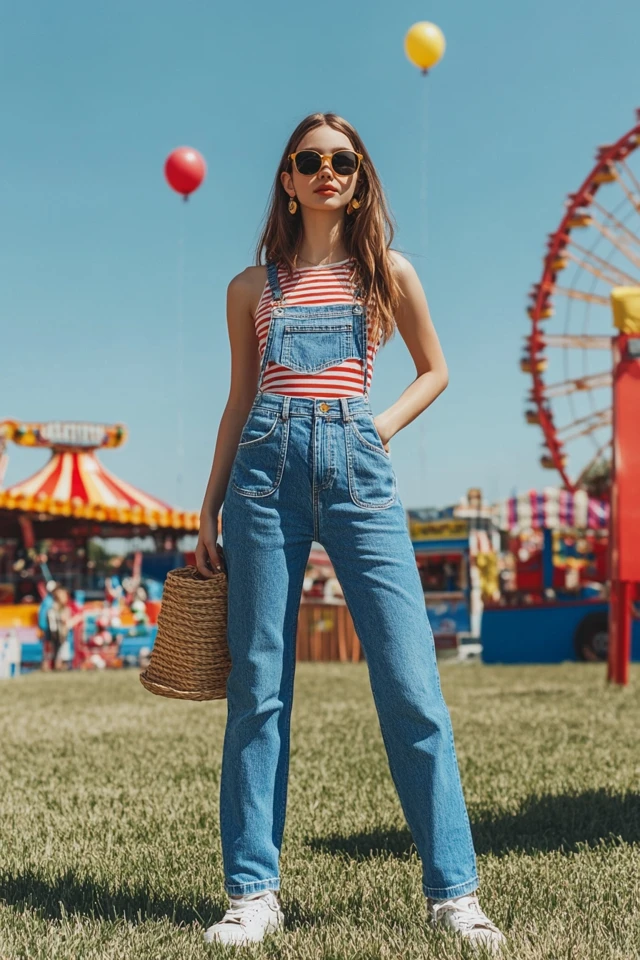 Fun Summer Fair Looks with Denim Overalls - photo 3