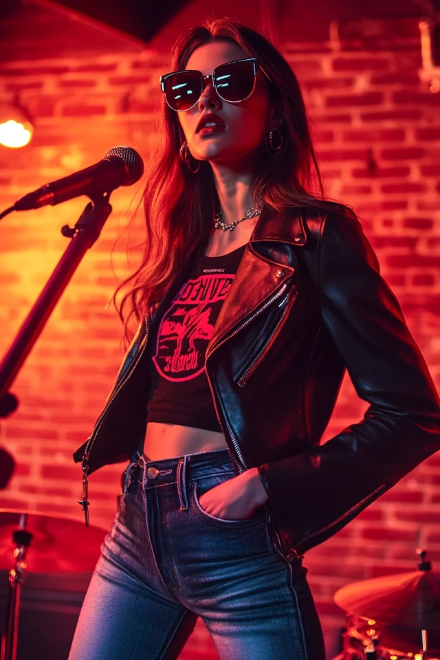 Edgy Open Mic Night Looks with Leather Jackets - photo 3