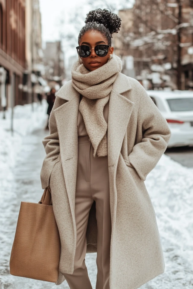 Neutral Oversized Coats for Winter Style - photo 3