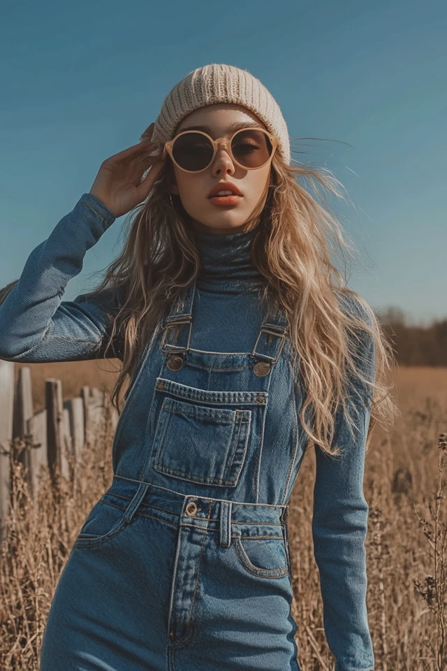 Relaxed Denim Overalls for Windy Days on the Go - photo 3