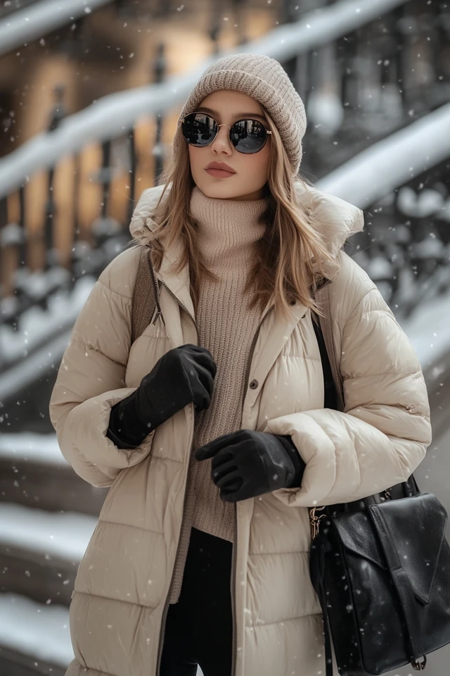 Soft Puffer Gloves for Icy Morning Commutes - photo 3