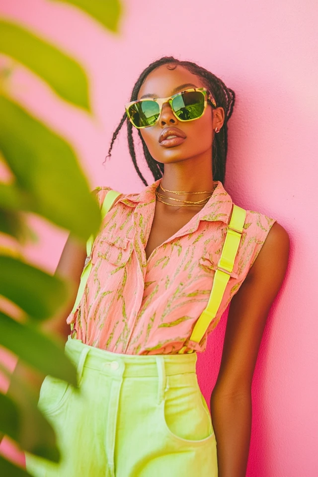 Fun Lime Green and Pink Outfits for Summer Adventures - photo 3