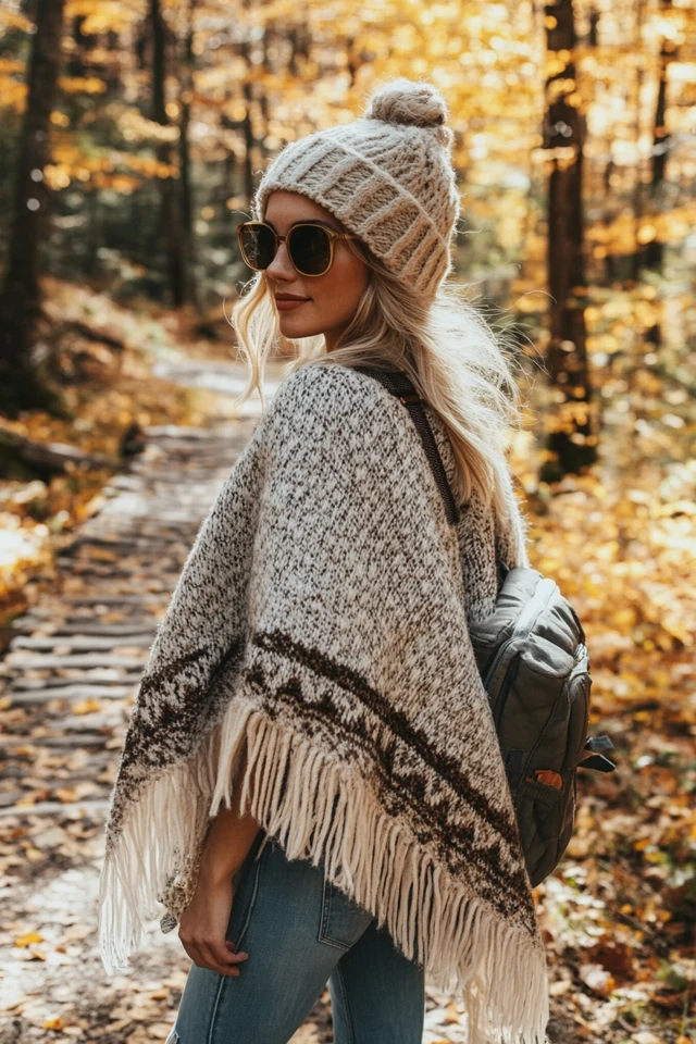 Soft Wool Ponchos for Cool Autumn Hikes - photo 3