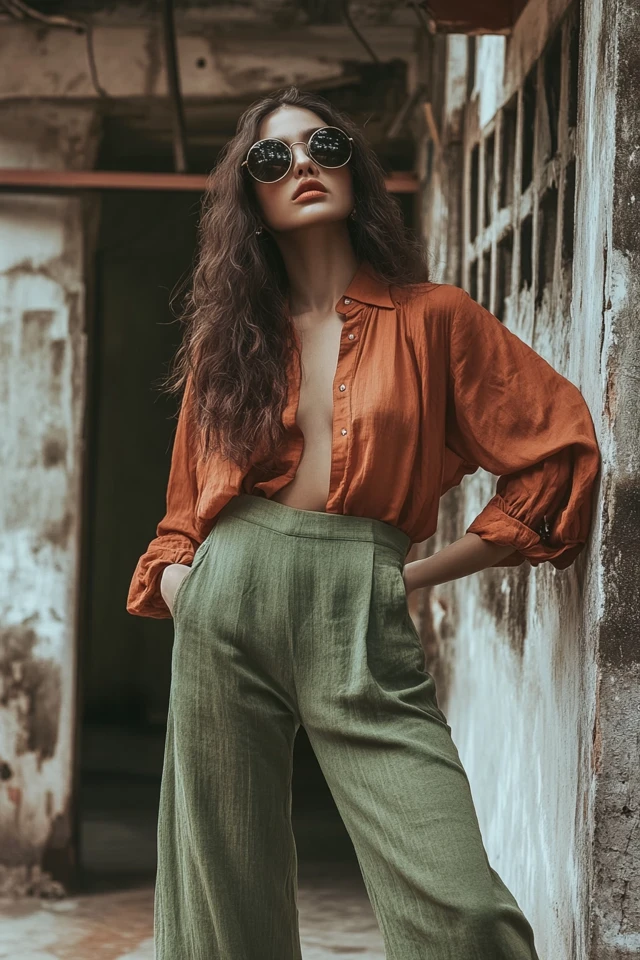 Rust and Sage Green Outfits for Earthy Looks - photo 3